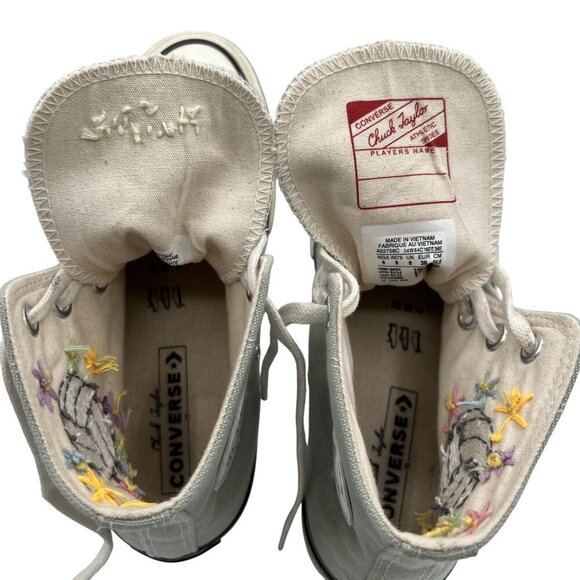 Converse Chuck Taylor All Star Size US M6 / W8 Embroidered Sage High Top Sneaker - Picture 11 of 16